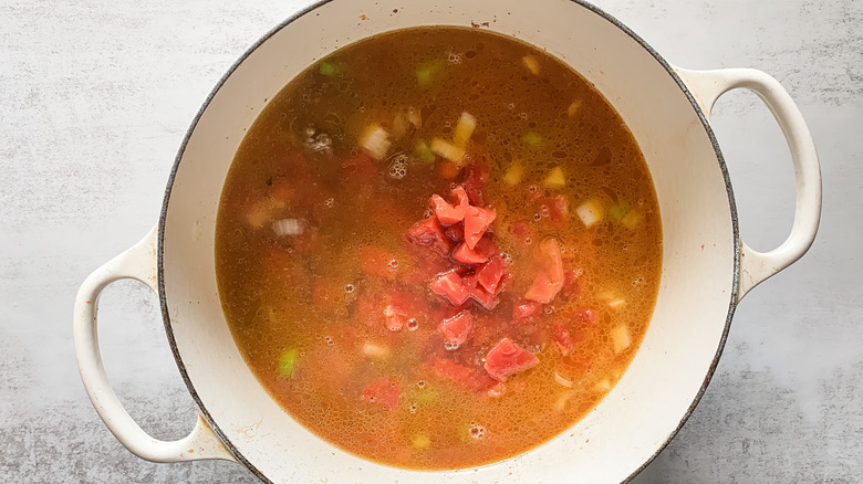 soup cooking in a pot