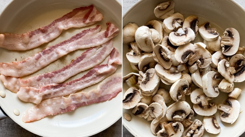 cook bacon mushrooms