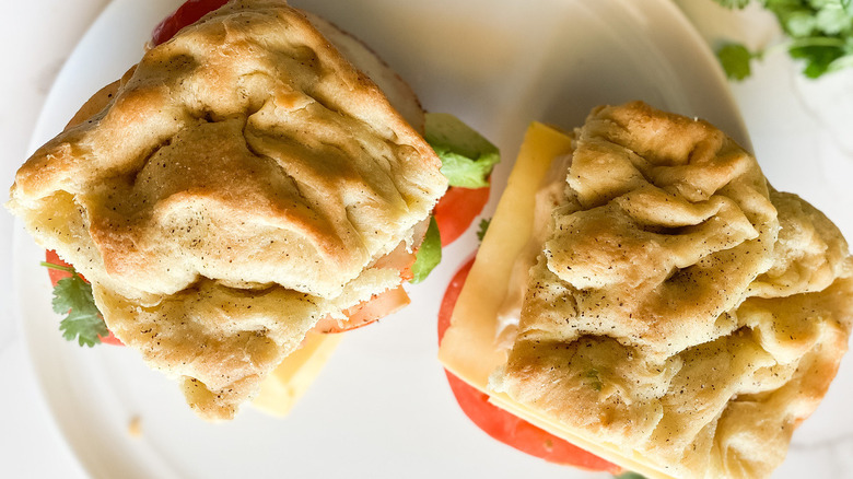 two copycat Panera chipotle chicken sandwiches