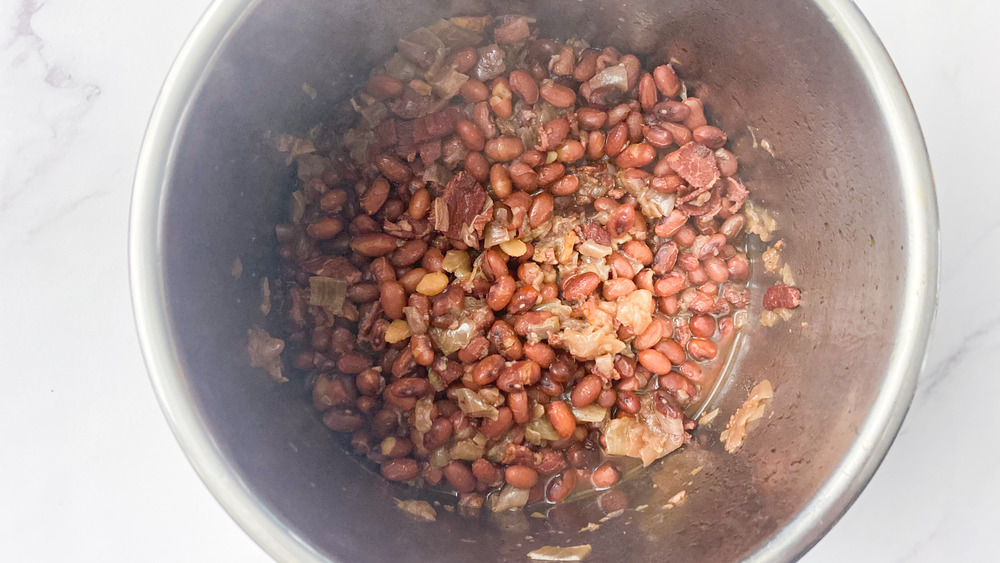 beans in Instant Pot for copycat Popeyes red beans and rice