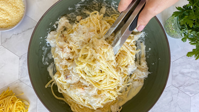 pasta with crab meat