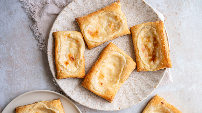 cream cheese danishes on ceramic plate