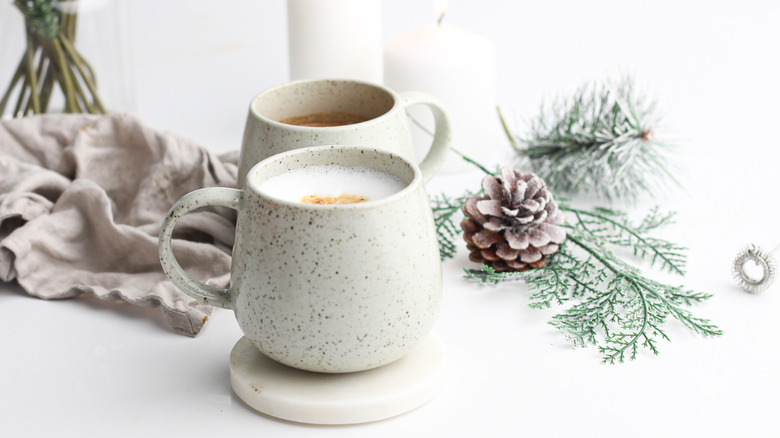 holiday spice flat white mugs