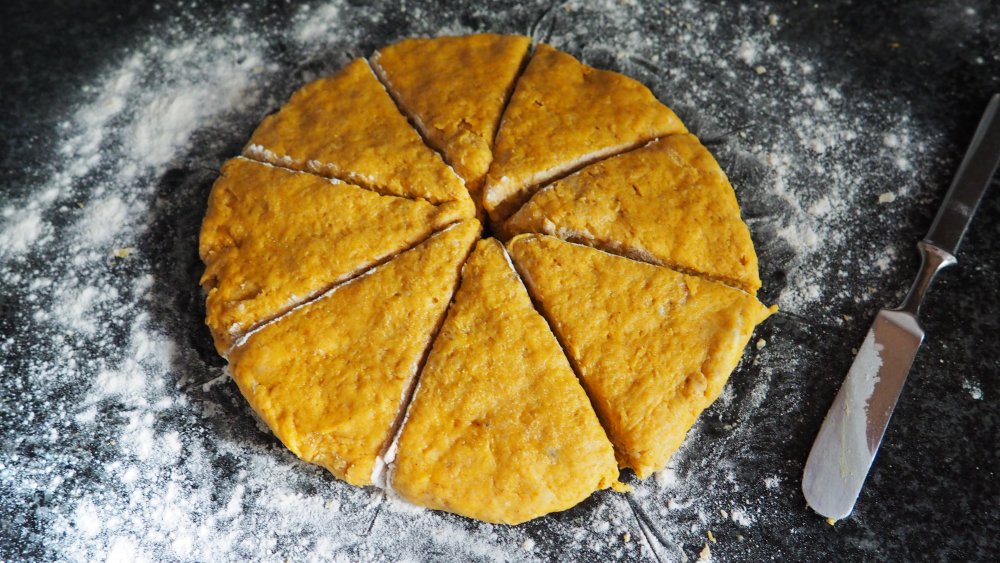 the easiest way to form copycat Starbucks pumpkin scones