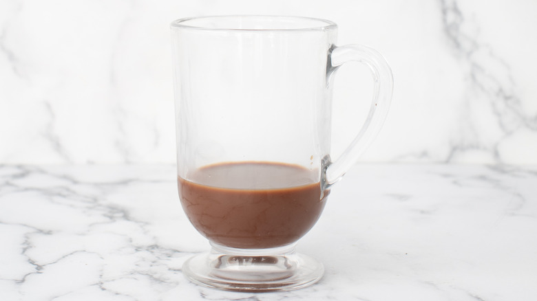 cocoa milk in glass