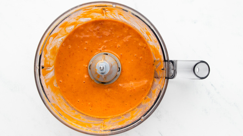 Lava sauce in food processor