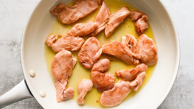 Copycat Trader Joe's Pollo Asado chicken cooking