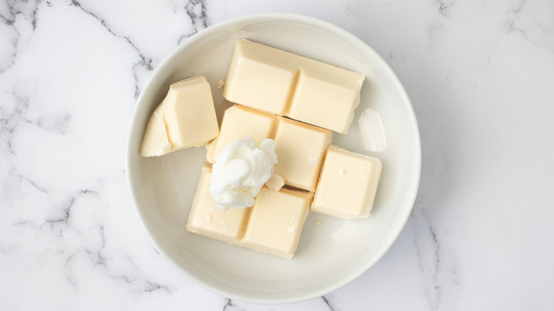 white chocolate and shortening