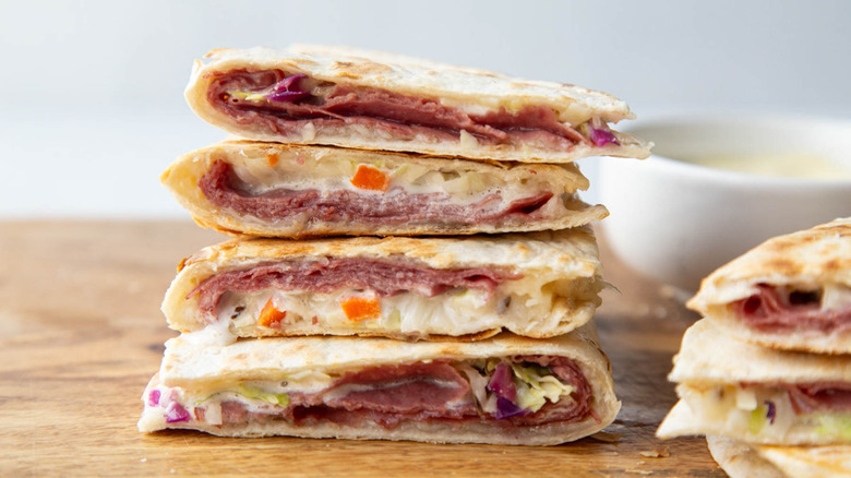 corned beef quesadillas