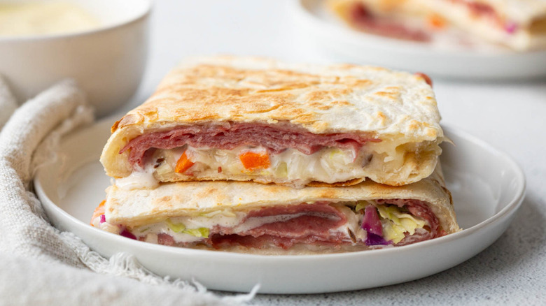 corned beef quesadillas