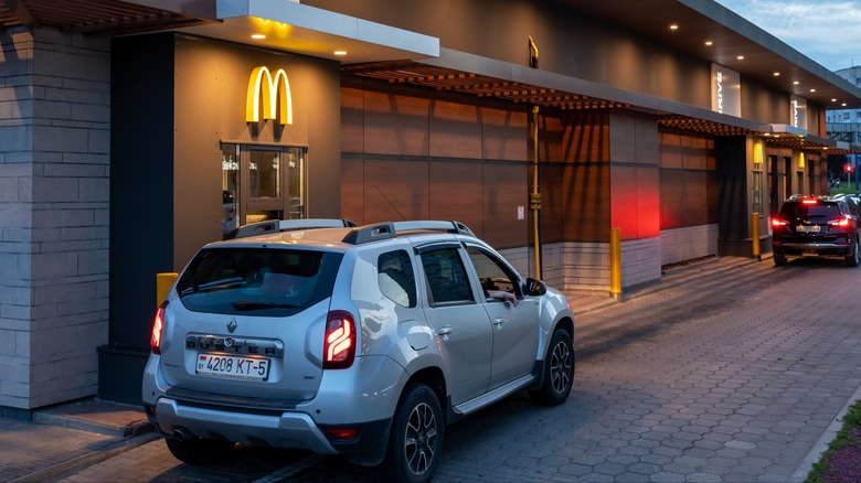 Car in McDonald's drive-thru