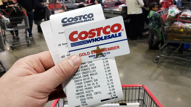 A costo card and a costco receipt