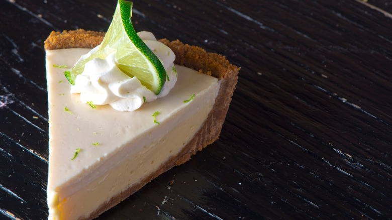 Piece of key lime pie