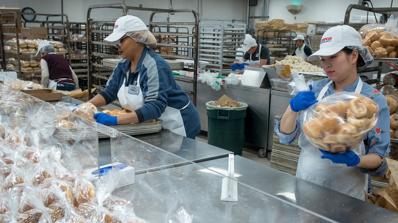 Costco employees in bakery 