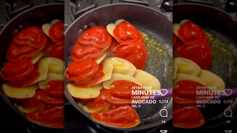 Heart-shaped ravioli from Costco