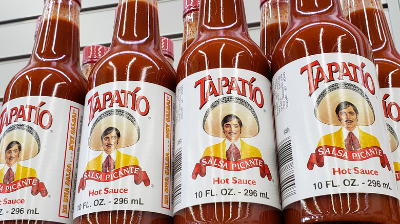 Bottles of Tapatío hot sauce