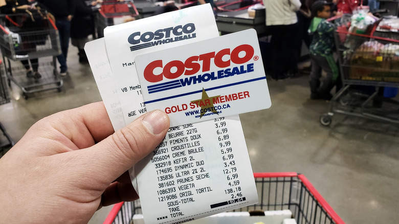 Costco card and receipt 