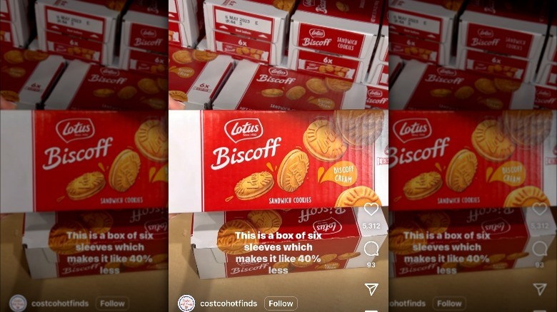 Biscoff sandwich cookies at Costco