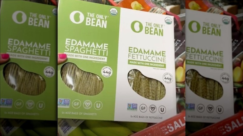 Edamame stacked in a pile