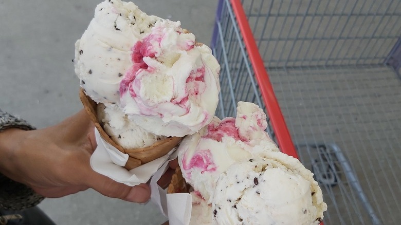 costco gelato in a cone
