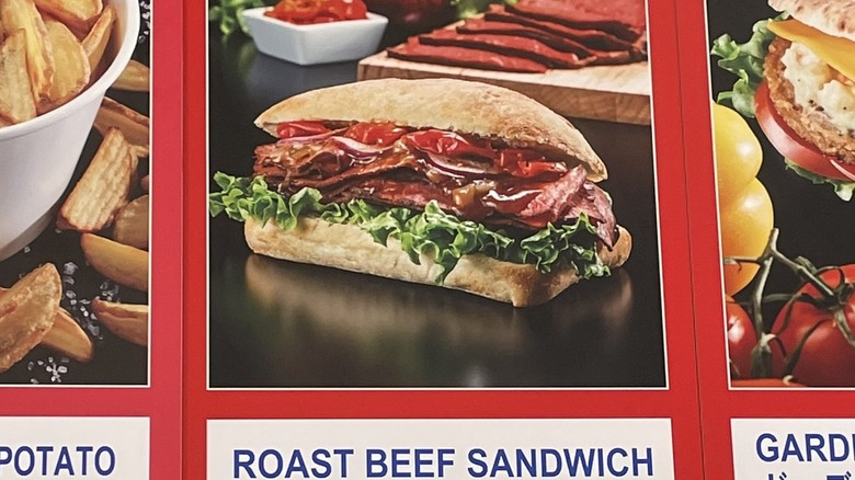 costco roast beef sandwich menu listing