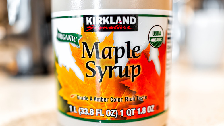 Kirkland Signature brand organic maple syrup