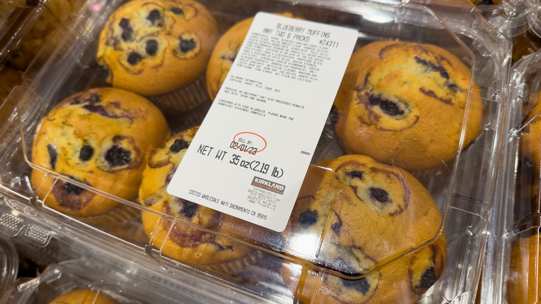 Kirkland Signature Blueberry Muffins at Costco bakery