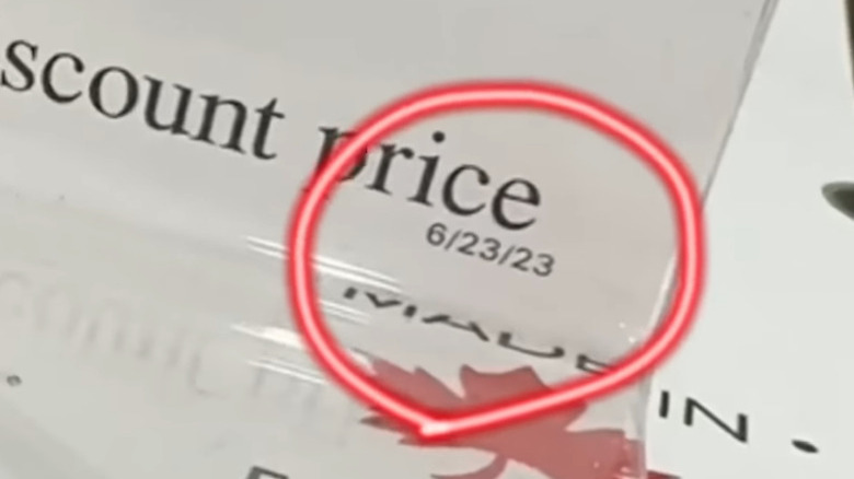 date on Costco price tag