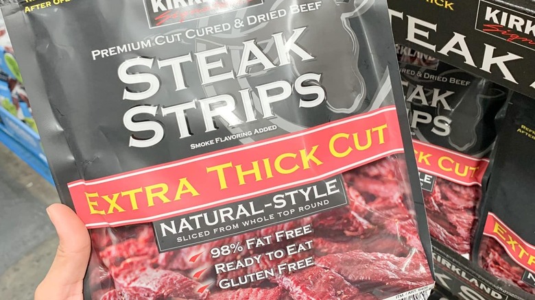 Bag of Kirkland Steak Strips 