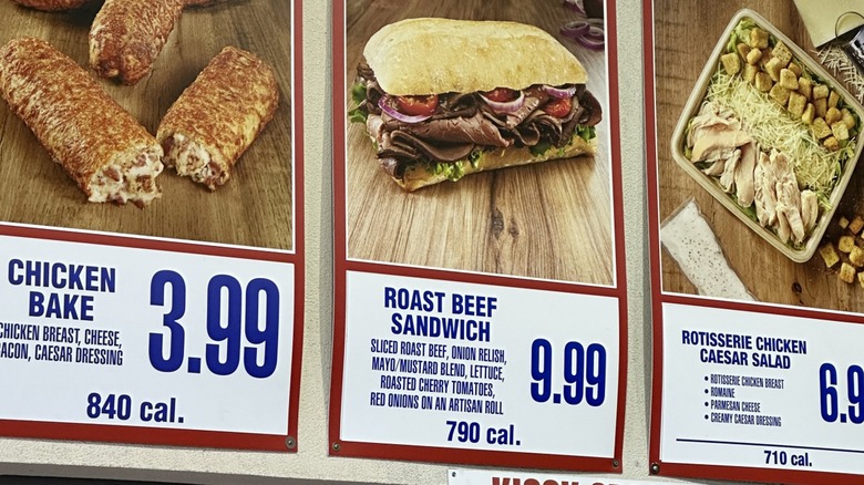 Costco food court signage