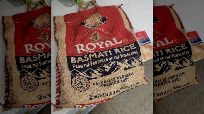 Basmati Rice burlap sack