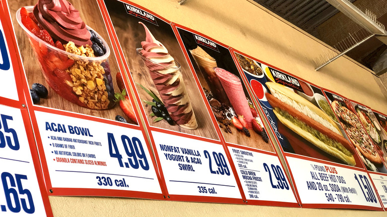 costco menu board