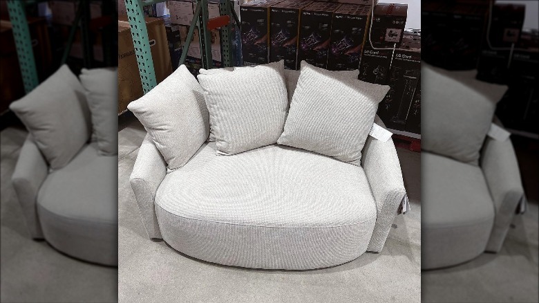 Fabric swivel chair from Costco