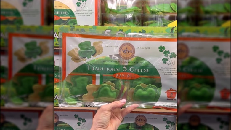 Green box of shamrock ravioli