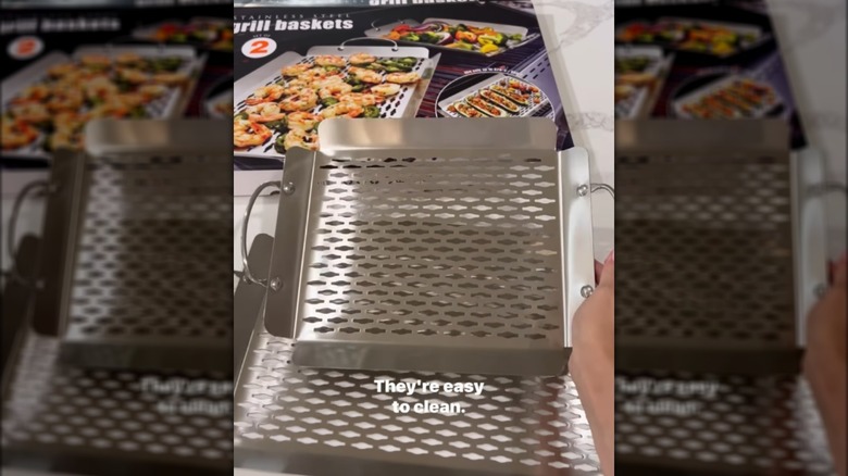 Stainless steel grill basket