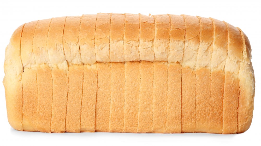 Loaf of sliced white bread