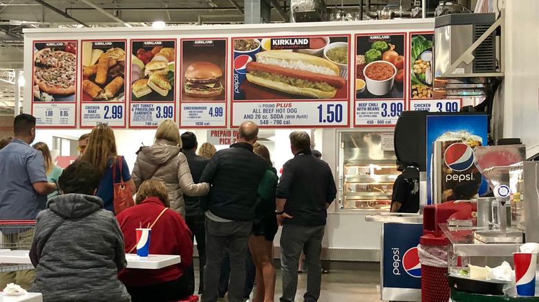 Crowded Costco food court