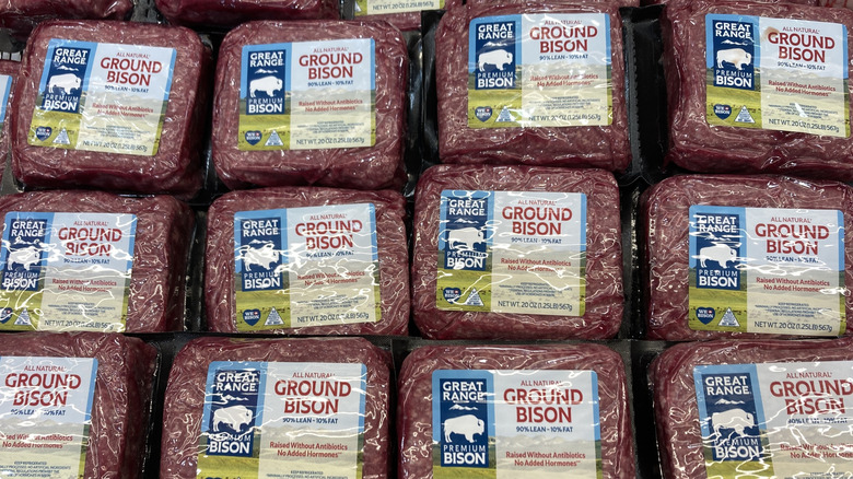 packages of Costco bison meat