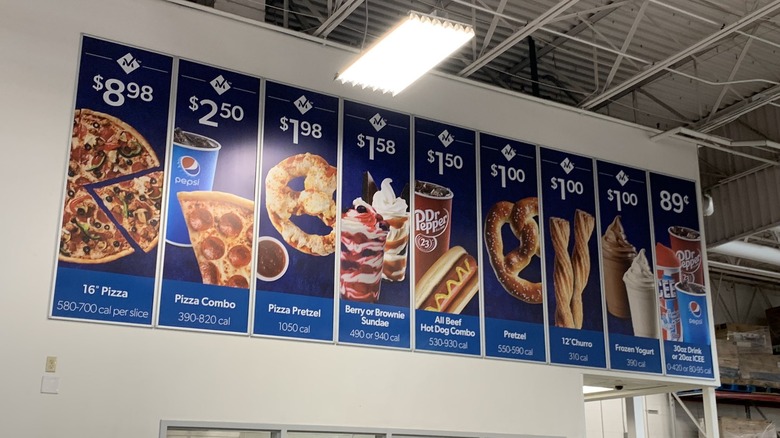 Sam's Club price menu