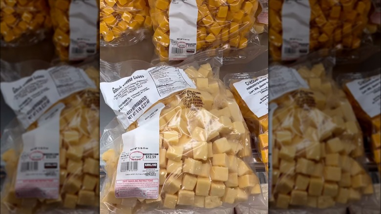 bags of cubes cheese