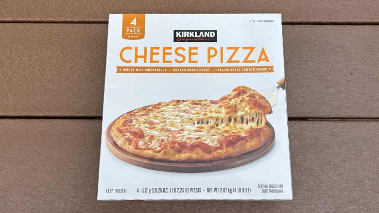 Kirkland brand cheese pizza box