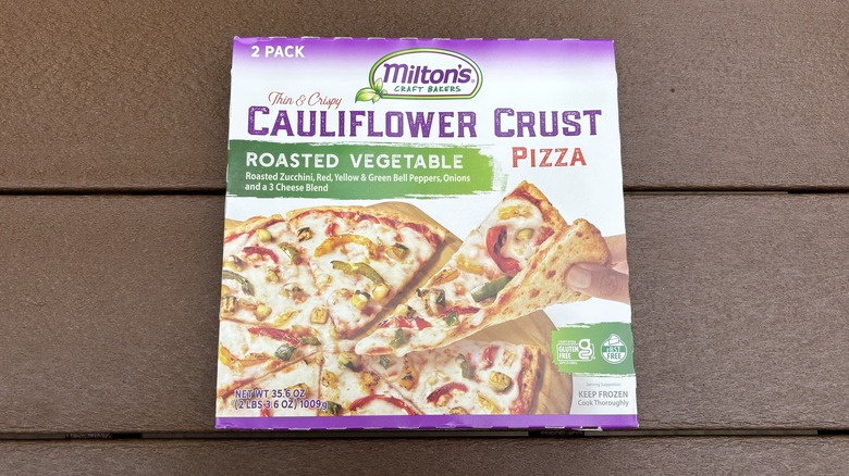 box for Milton's cauliflower crust pizza