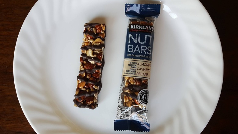 Kirkland nut bars on plate