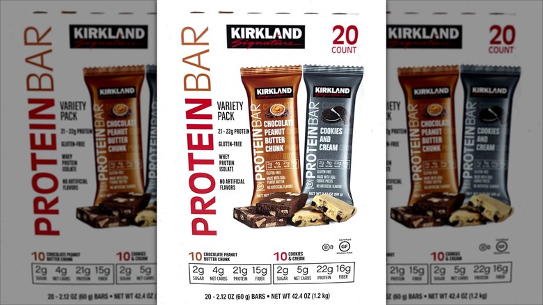 Package of Kirkland Signature protein bars