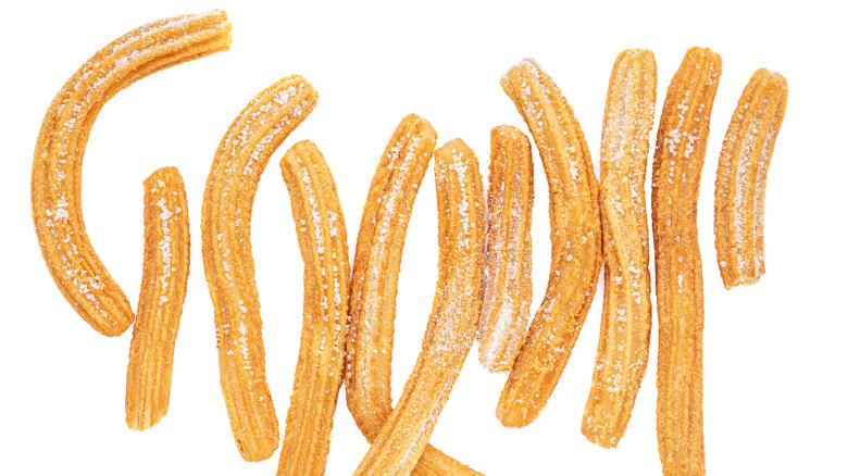 churros on a white background 