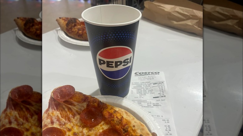 Pizza and soda from Costco