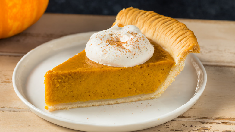 slice of pumpkin pie