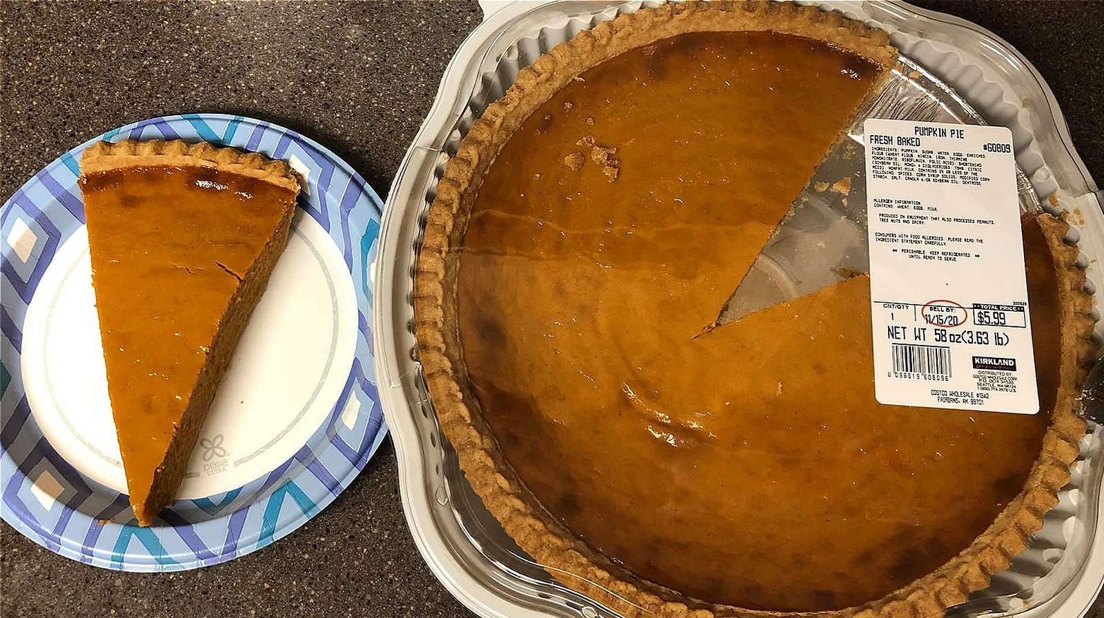 Costco's Iconic Pumpkin Pie Makes Its Triumphant Return For Fall