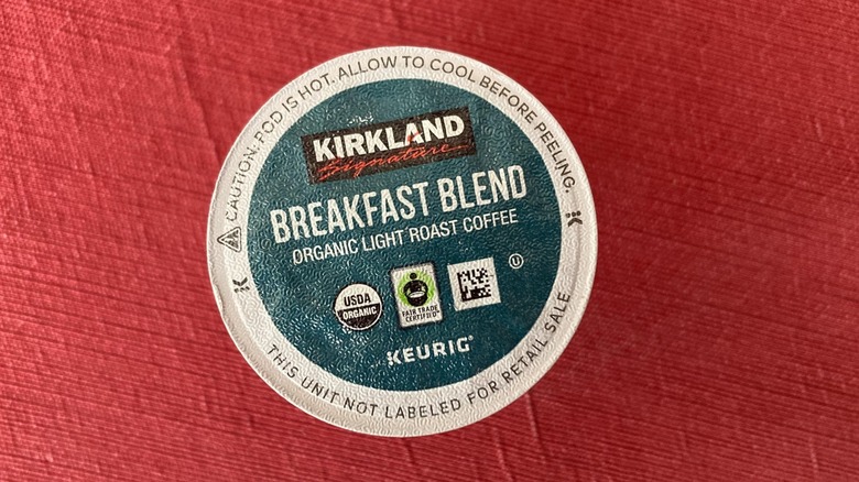 Kirkland Breakfast Blend coffee pod