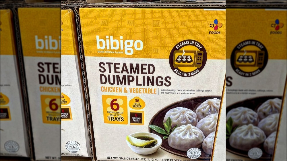 Package of steamed dumplings